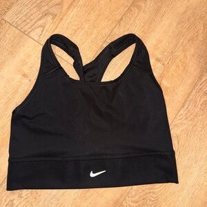 ⭐️Nike Black Racerback Sports Bra with White Swoosh